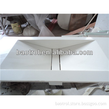 Made in china pure acrylic artificial marble colored pedestal sinks